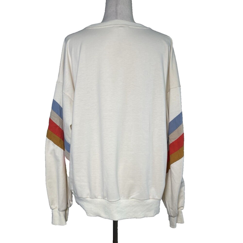 Easel NWOT womens crew neck long sleeve oversized sweatshirt Medium collegiate - Picture 3 of 9